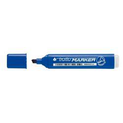 Tratto Marker marcatore permanente Punta smussata Blu 12 pz-1