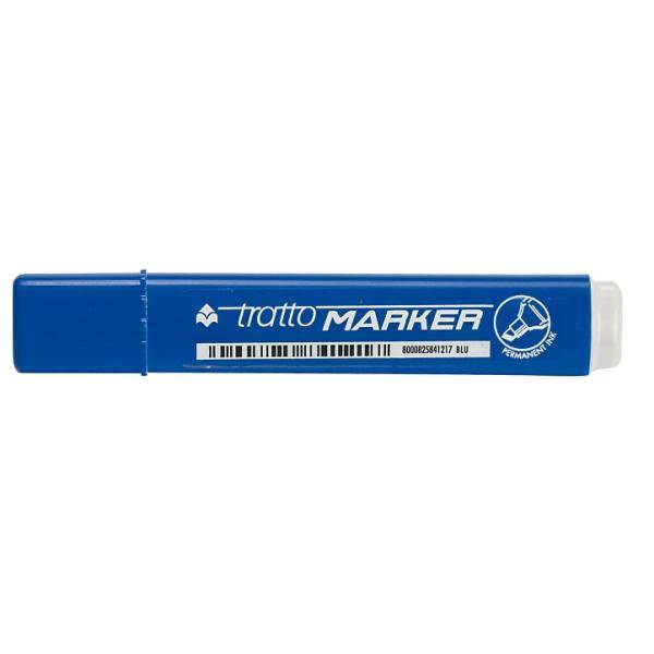 Tratto Marker marcatore permanente Punta smussata Blu 12 pz-2