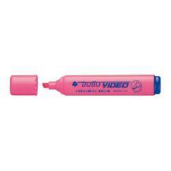 Tratto Video evidenziatore 12 pz Punta smussata Rosa-2