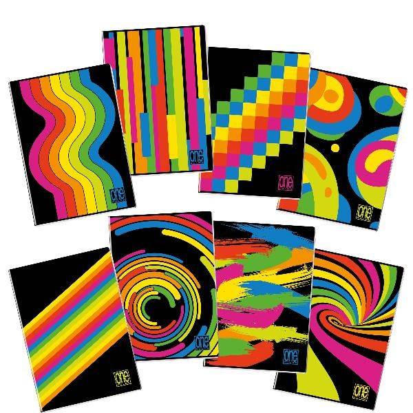 CF10 QUADERNO BLACK FLUO A4 80G 4M-0