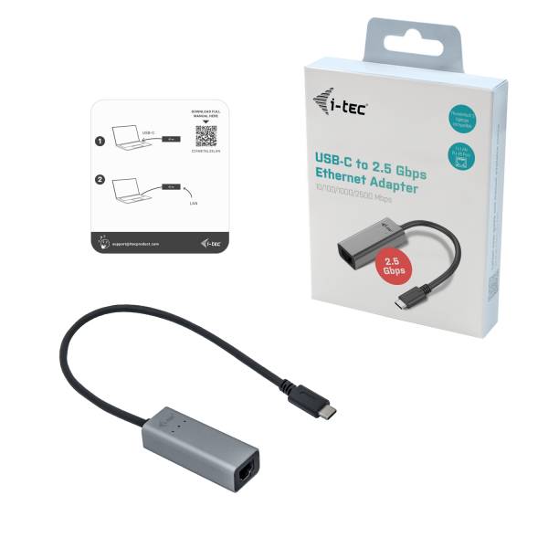 I-TEC ADATTATORE ETHERNET USB-C METAL 2.5GBPS GRIGIO-3