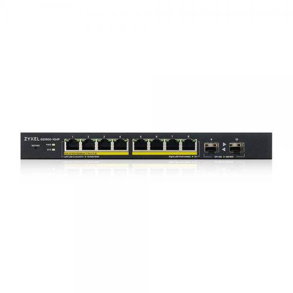 ZYXEL Switch 8x GS1900-10HP GbE L2 POE+ /+2 SFP slots-2