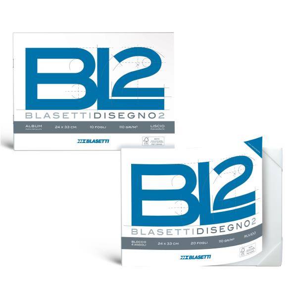 Blasetti BL2 carta da disegno Aspro 12 fogli-2