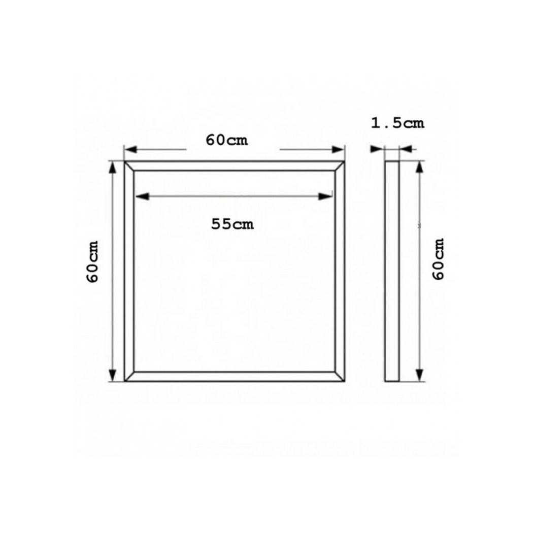 Pannello Led Telaio Luminoso Cornice 60x60 Cm 48 W 5700lm Lampadario Sospensione Tot - -Bianco Caldo --2