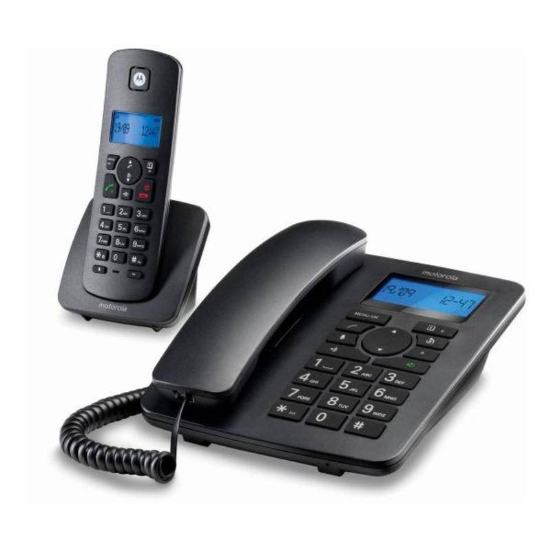 Telefono combinato MOTOROLA C4201 fisso + DECT Nero-0