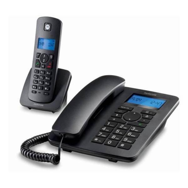 Telefono combinato MOTOROLA C4201 fisso + DECT Nero