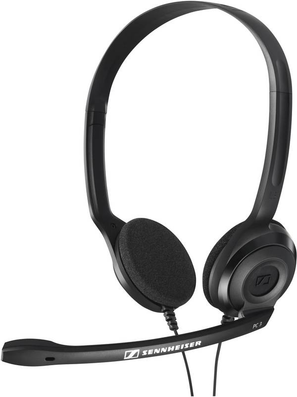 2x 3.5 Jack (Cuffia/Mic.), Jack 3,5 mm Sennheiser PC 3 Chat Cuffia On Ear Nero