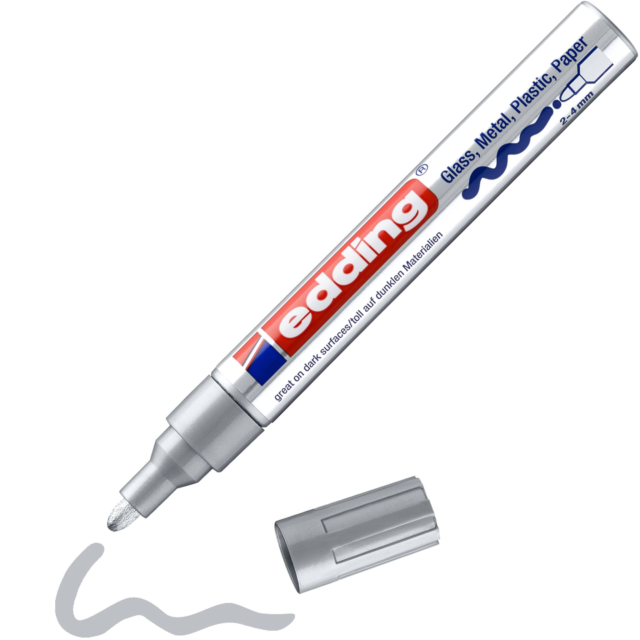 EDDING 750 Marker di lacca lucida 2,0 - 4,0 mm - argento-1