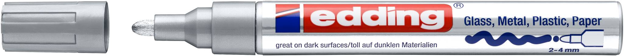 EDDING 750 Marker di lacca lucida 2,0 - 4,0 mm - argento-0