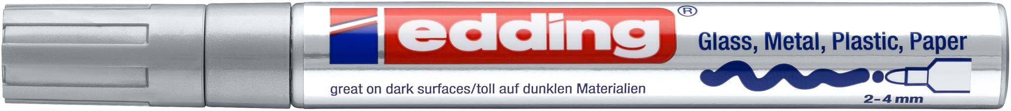 EDDING 750 Marker di lacca lucida 2,0 - 4,0 mm - argento-2