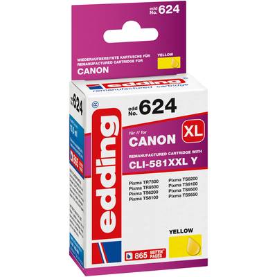 edding EDD-624 gelb Tintenpatrone ersetzt Canon CLI-581XXL Y (18-624)-0