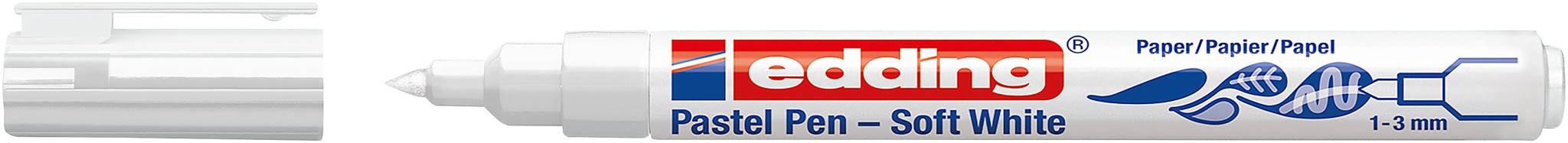 pennarello edding Edding Pastel Pen trasp.-bianco 1,0 - 3,0 mm bianco-2