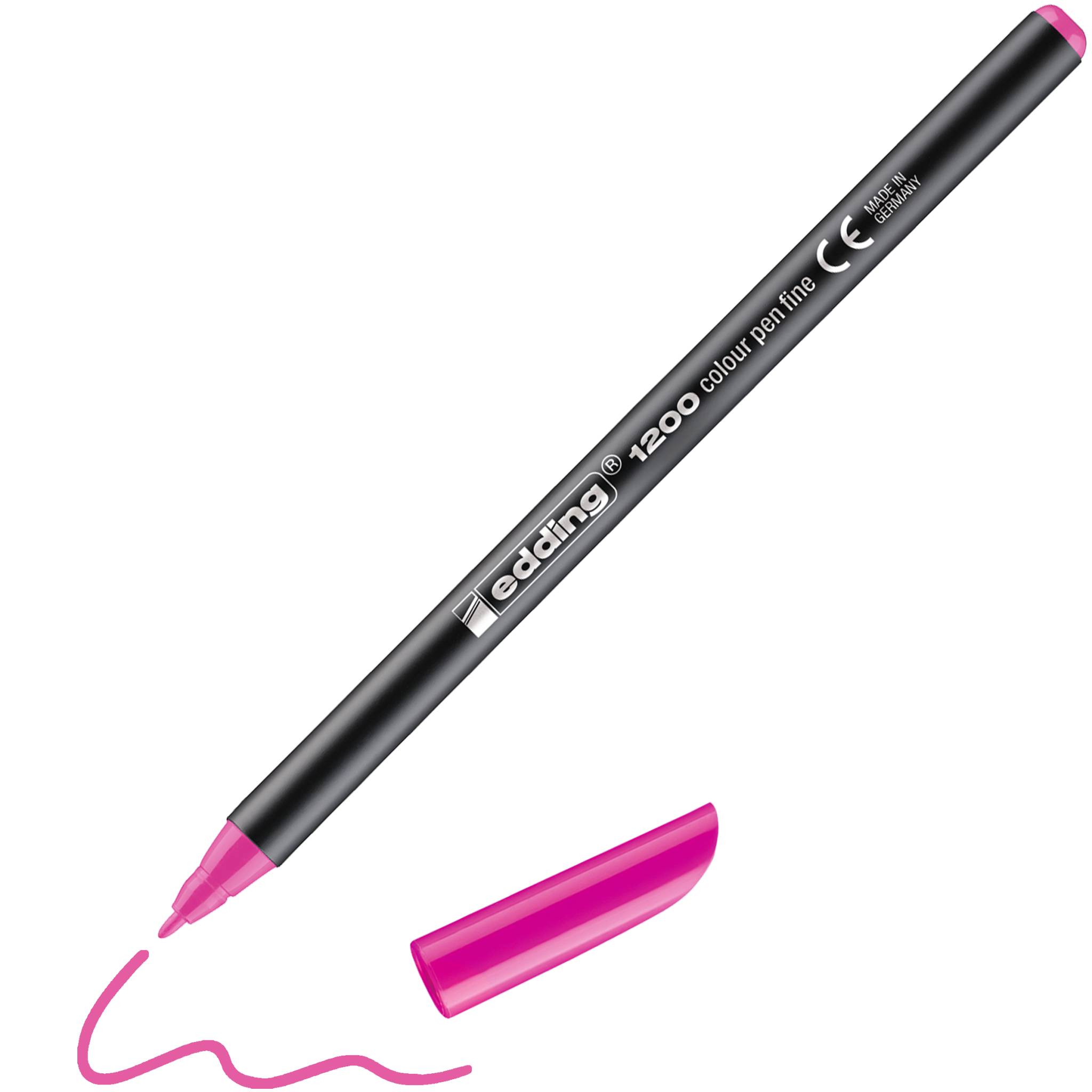 EDDING 1200 GIRDLE - Punta rotonda - 1 mm Scate - Inchiostro a base d'acqua - colore rosa neon