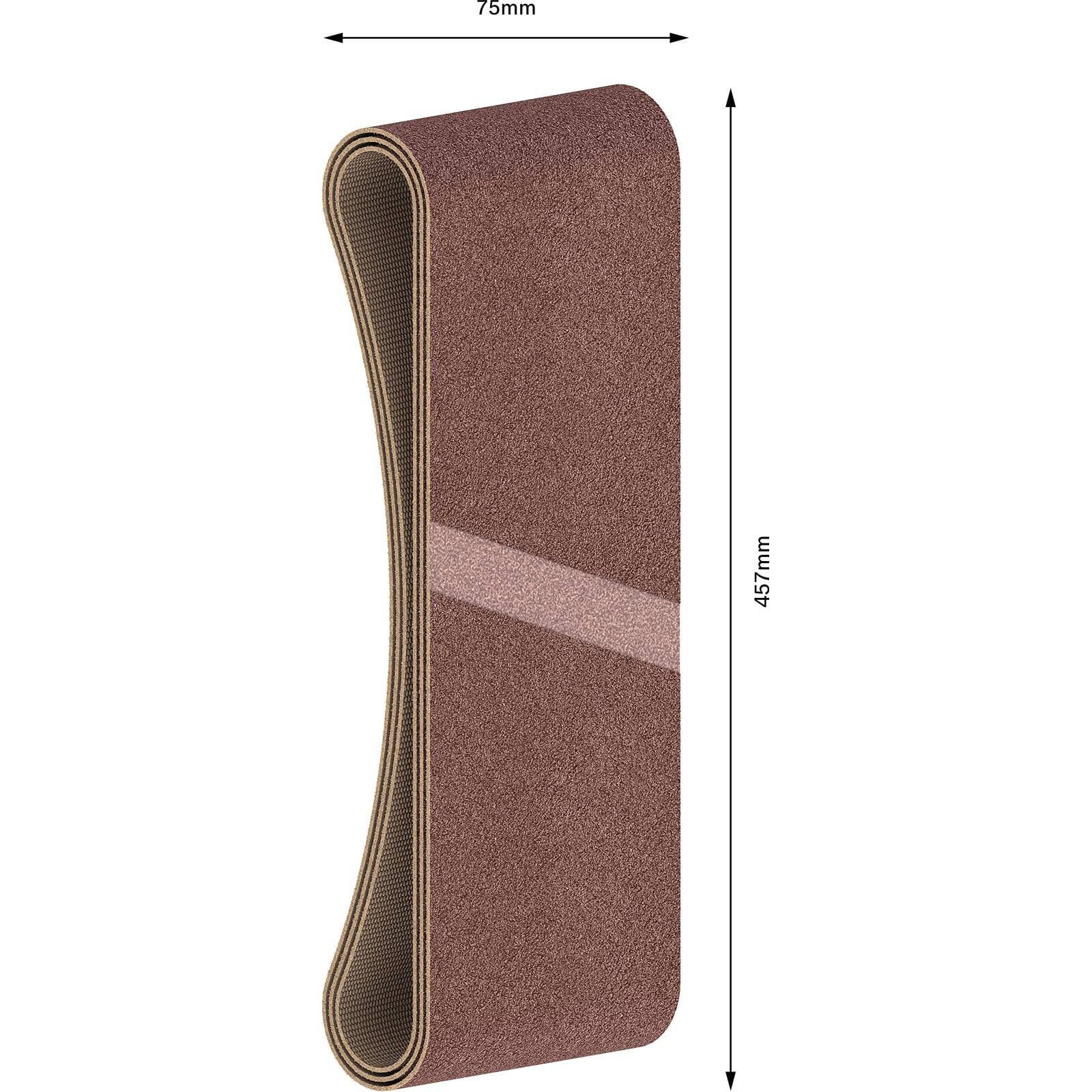 Bosch Best for Wood - Schleifgürtel - für Holz - 3 Stücke - Körnung: 220 - 75 mm x 457 mm-2