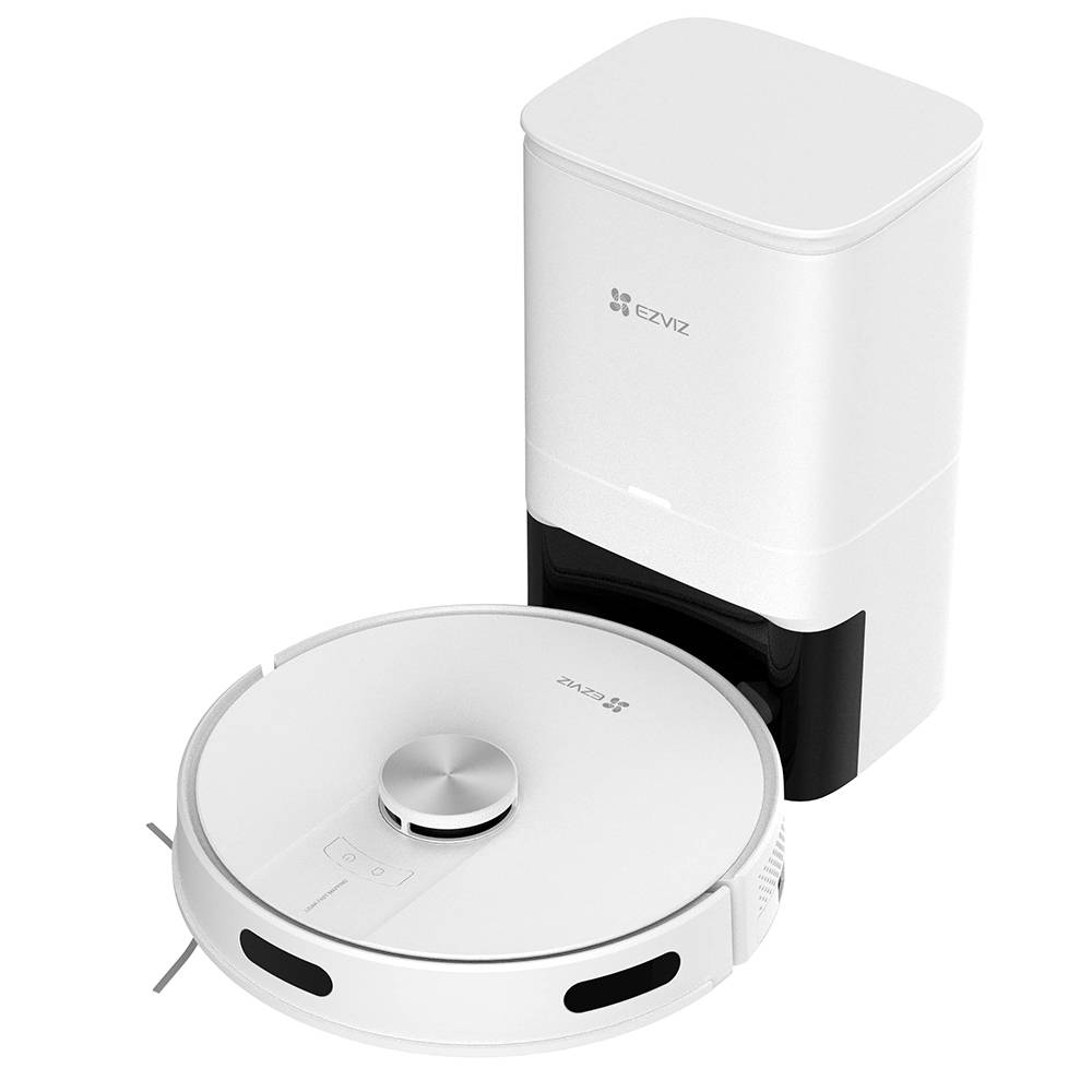 EZVIZ RE4 PLUS ROBOT ASPIRAPOLVERE LAVAPAVIMENTI WHITE CON BASE SVUOTAPOLVERE-0