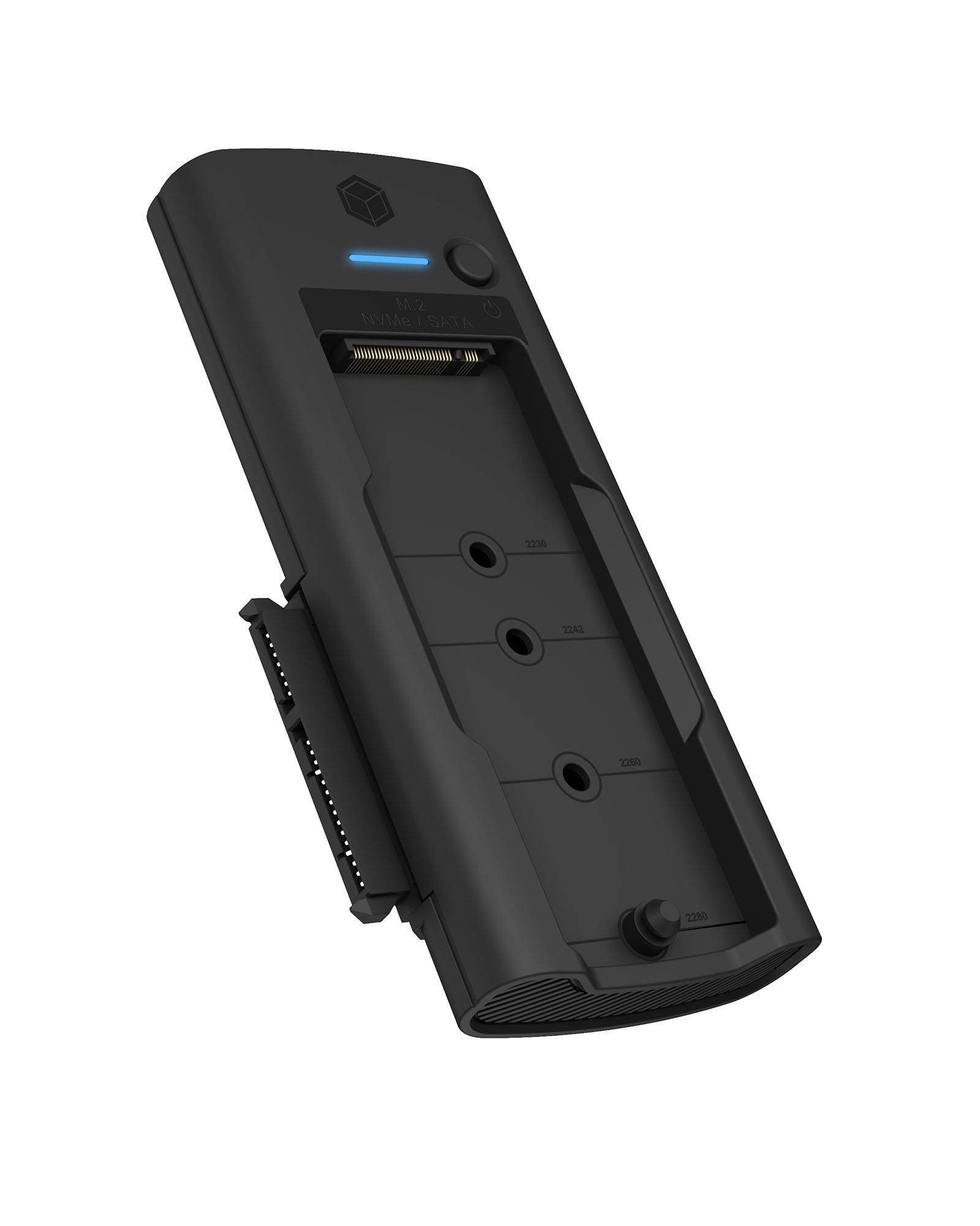 ICY BOX IB-180MS-C31 DockingStation für NVMe M.2 SSD und SATA Laufwerk - mit USB Type-C® zu Type-C®/Type-A Kombokabel (6-0