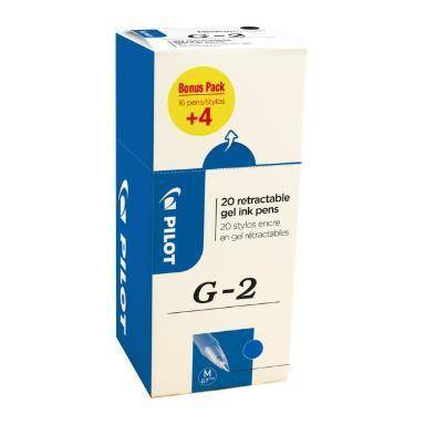 Pilot G-2 VALUE PACK Medio Penna in gel retrattile Blu 20 pz-1