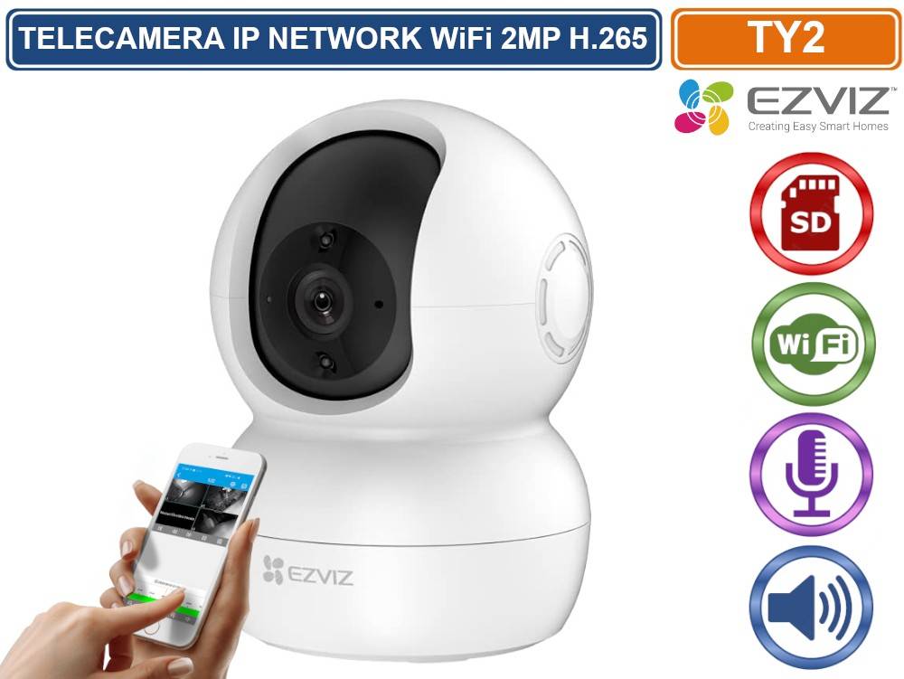 EZVIZ TY2 Telecamera Wi-Fi motorizzata per interno con vista a 360°-1