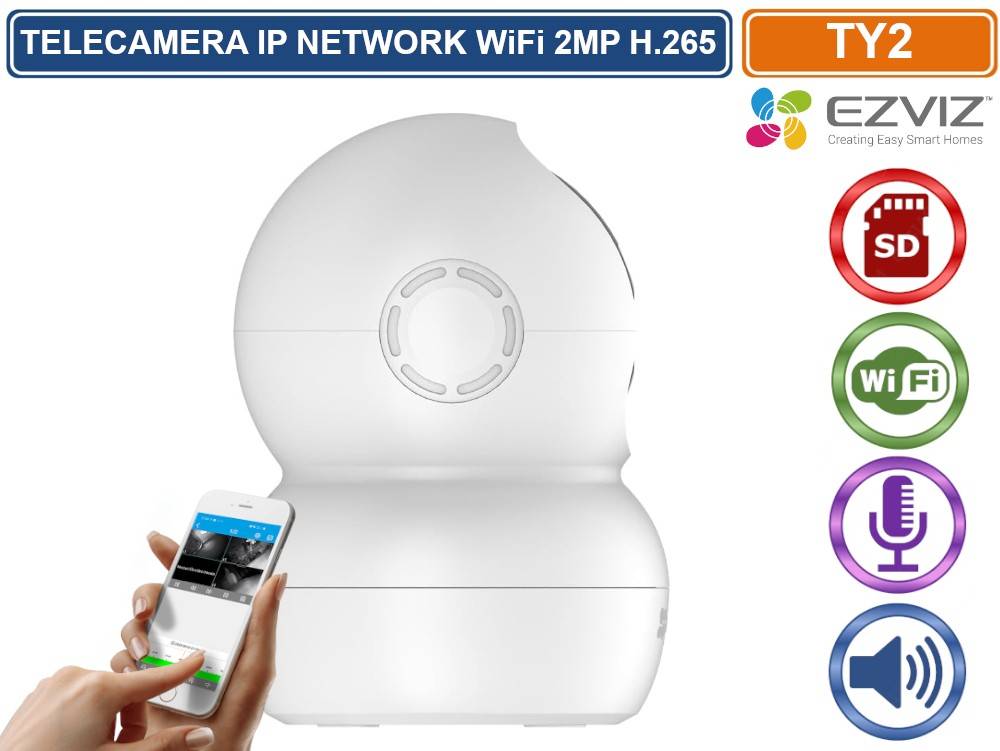 EZVIZ TY2 Telecamera Wi-Fi motorizzata per interno con vista a 360°-2