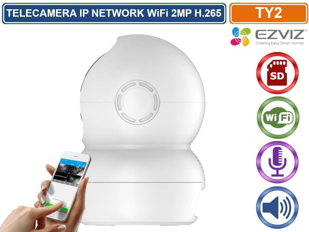 EZVIZ TY2 Telecamera Wi-Fi motorizzata per interno con vista a 360°-3
