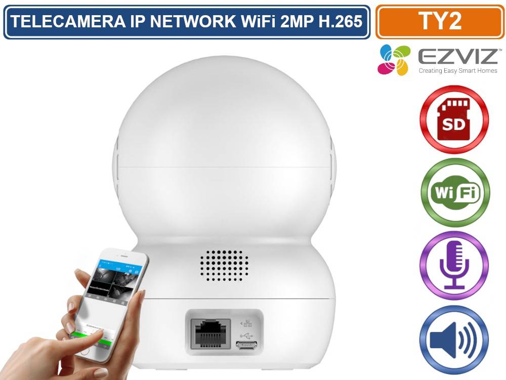 EZVIZ TY2 Telecamera Wi-Fi motorizzata per interno con vista a 360°-4