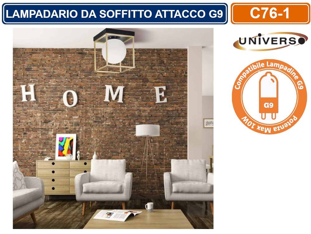 PLAFONIERA LAMPADARIO DA SOFFITTO STILE MINIMALISTA SFERA IN VETRO CON ATTACCO PER LAMPADINE G9-3