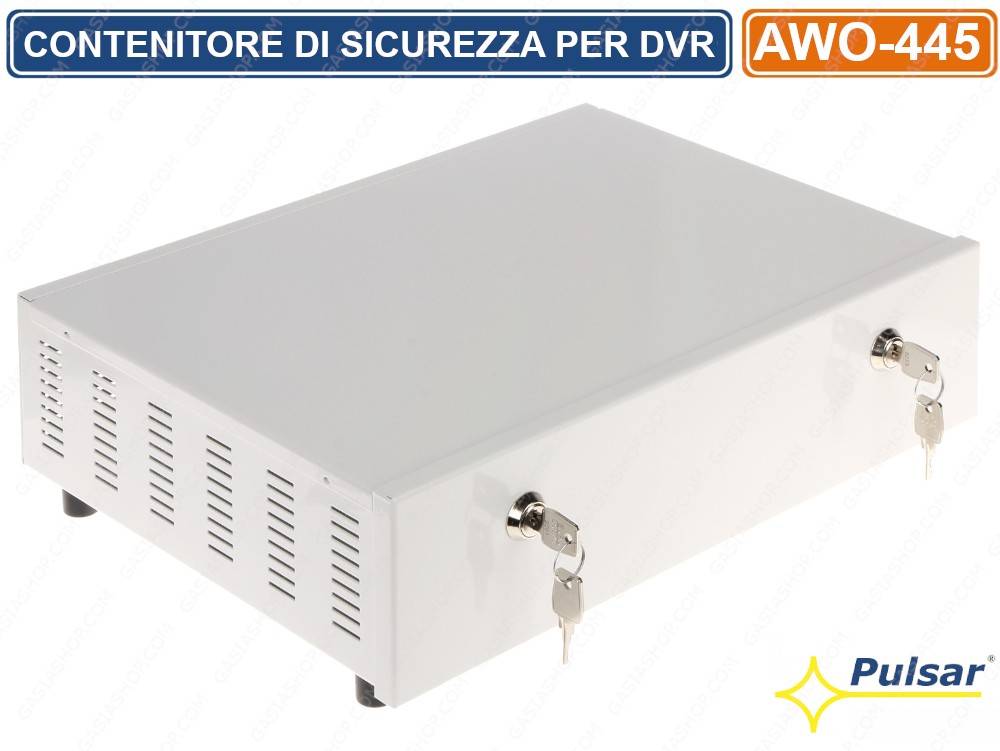 PULSAR AWO-445 CONTENITORE METALLICO DI SICUREZZA PER DVR MONTAGGIO ORIZZONTALE TAMPER-1