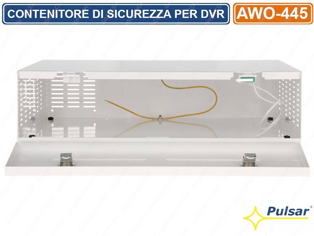 PULSAR AWO-445 CONTENITORE METALLICO DI SICUREZZA PER DVR MONTAGGIO ORIZZONTALE TAMPER-3