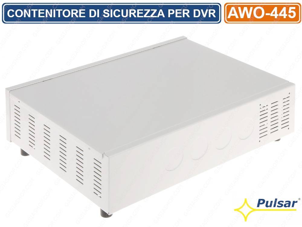 PULSAR AWO-445 CONTENITORE METALLICO DI SICUREZZA PER DVR MONTAGGIO ORIZZONTALE TAMPER-4