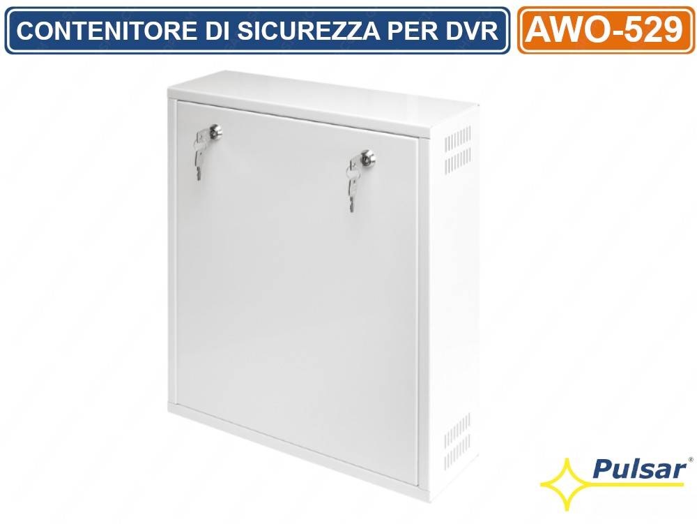 PULSAR AWO-529 CONTENITORE METALLICO DI SICUREZZA PER DVR MONTAGGIO VERTICALE TAMPER-3