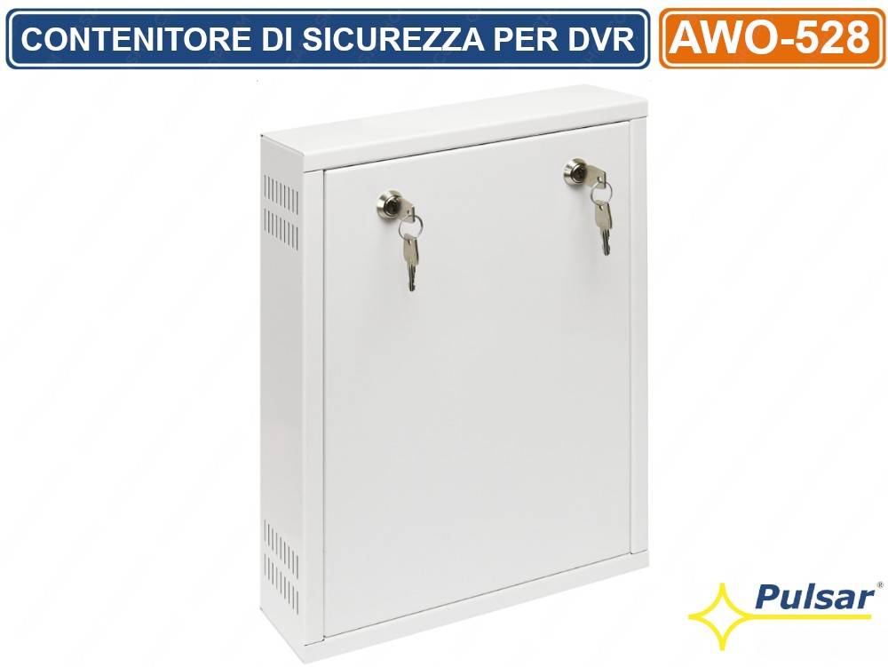 PULSAR AWO-528 CONTENITORE METALLICO DI SICUREZZA PER DVR MONTAGGIO VERTICALE TAMPER-2