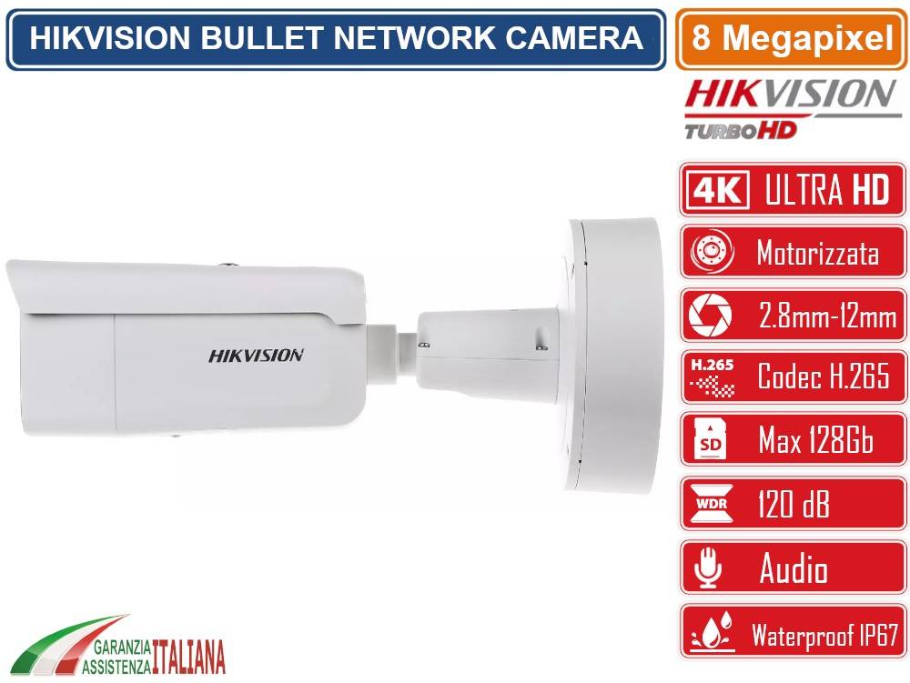 Hikvision ds-2cd2683g0-izs(2.8-12mm)(o-std) - telecamera bullet varifocale motorizzata wdr 4k-1
