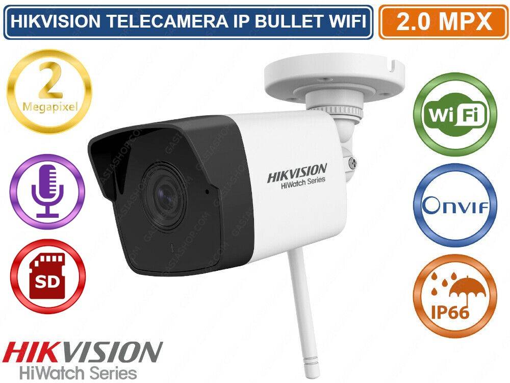 HIKVISION HWI-B120-D/W TELECAMERA BULLET IP WIFI 1080P 2MPX ONVIF 2.8MM IP66-0
