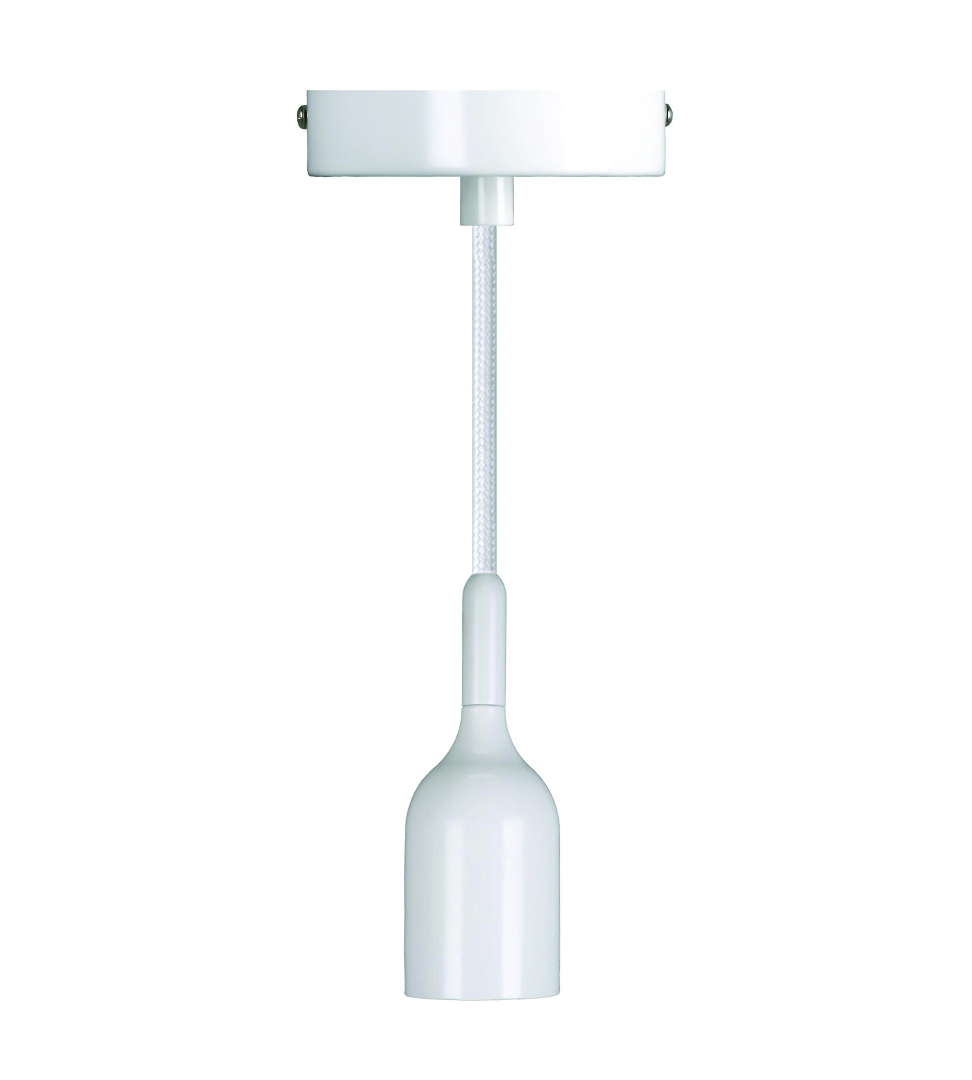 PENDEL LUXURY BELL KIT MATT WHITE E27 1,5M CABLE WHITE COTTON-0