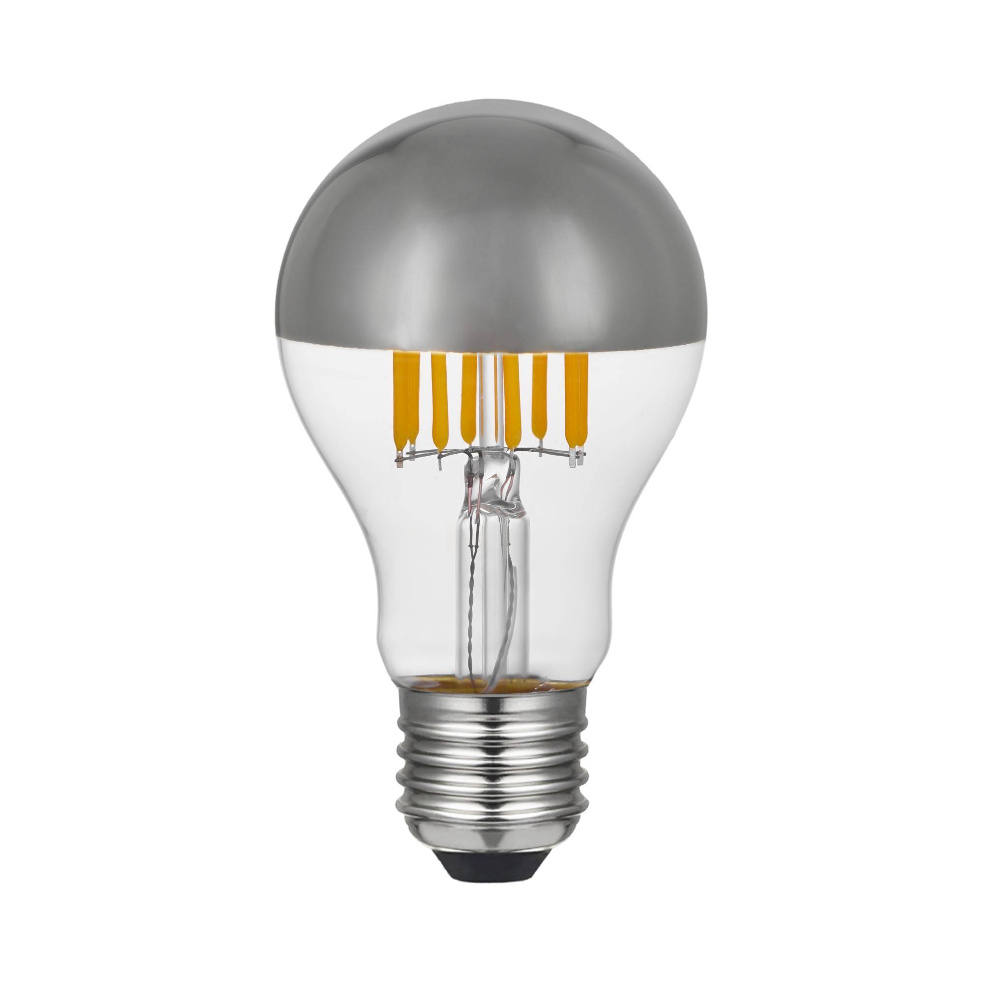 LED DL FIL GOCCIA CUP ARGENTO 9W E27 2700K HALF SILVER DIM-0