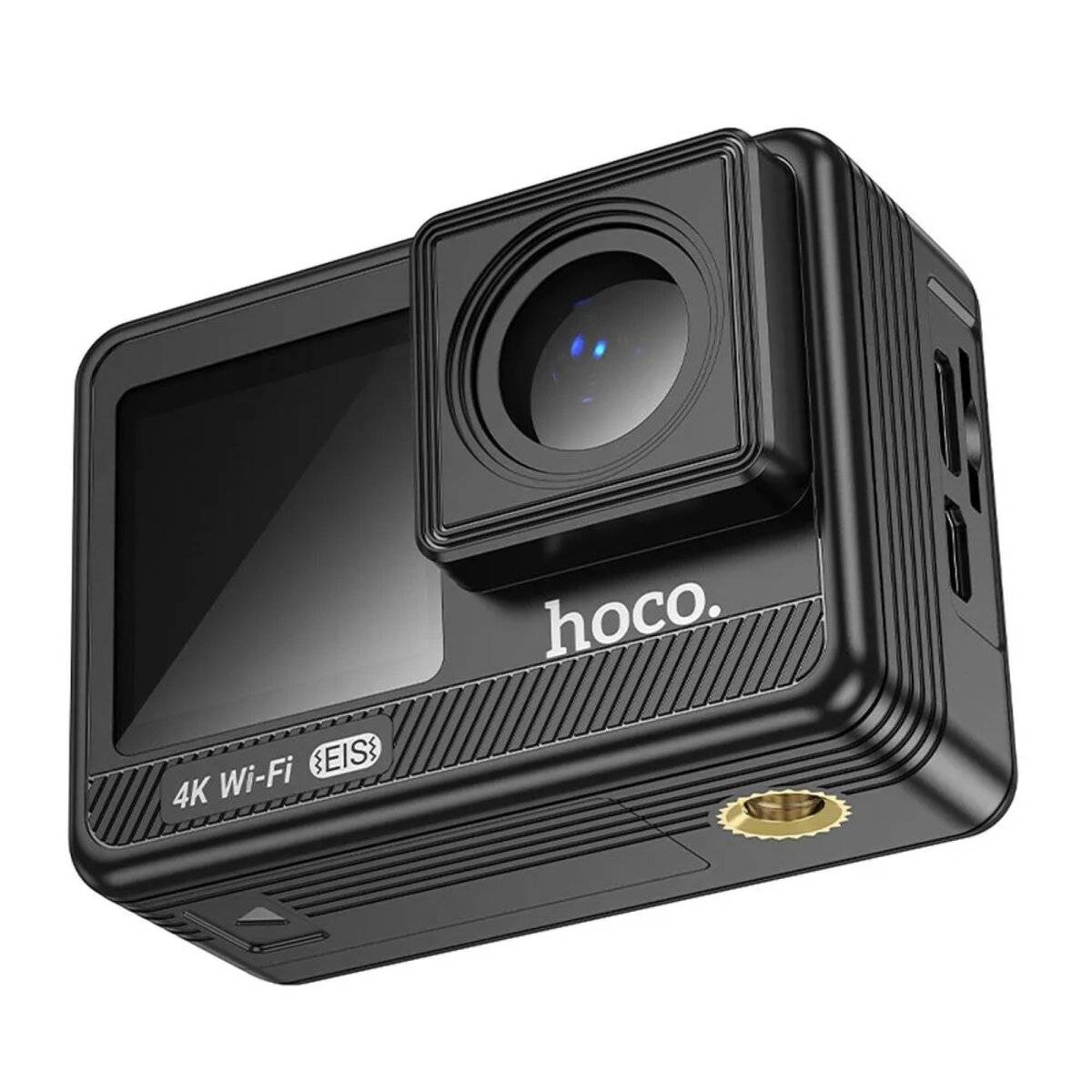 Telecamera sportiva HOCO con due display IPS 4K anti-shake da 1,3" + 2" DV102 nero-0