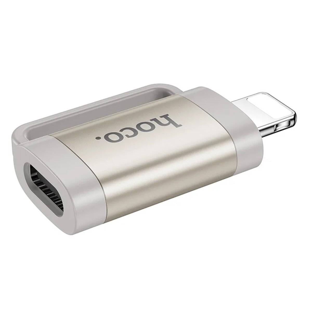 Adattatore OTG da porta iPhone a porta USB-C 480 Mbps Grigio-1