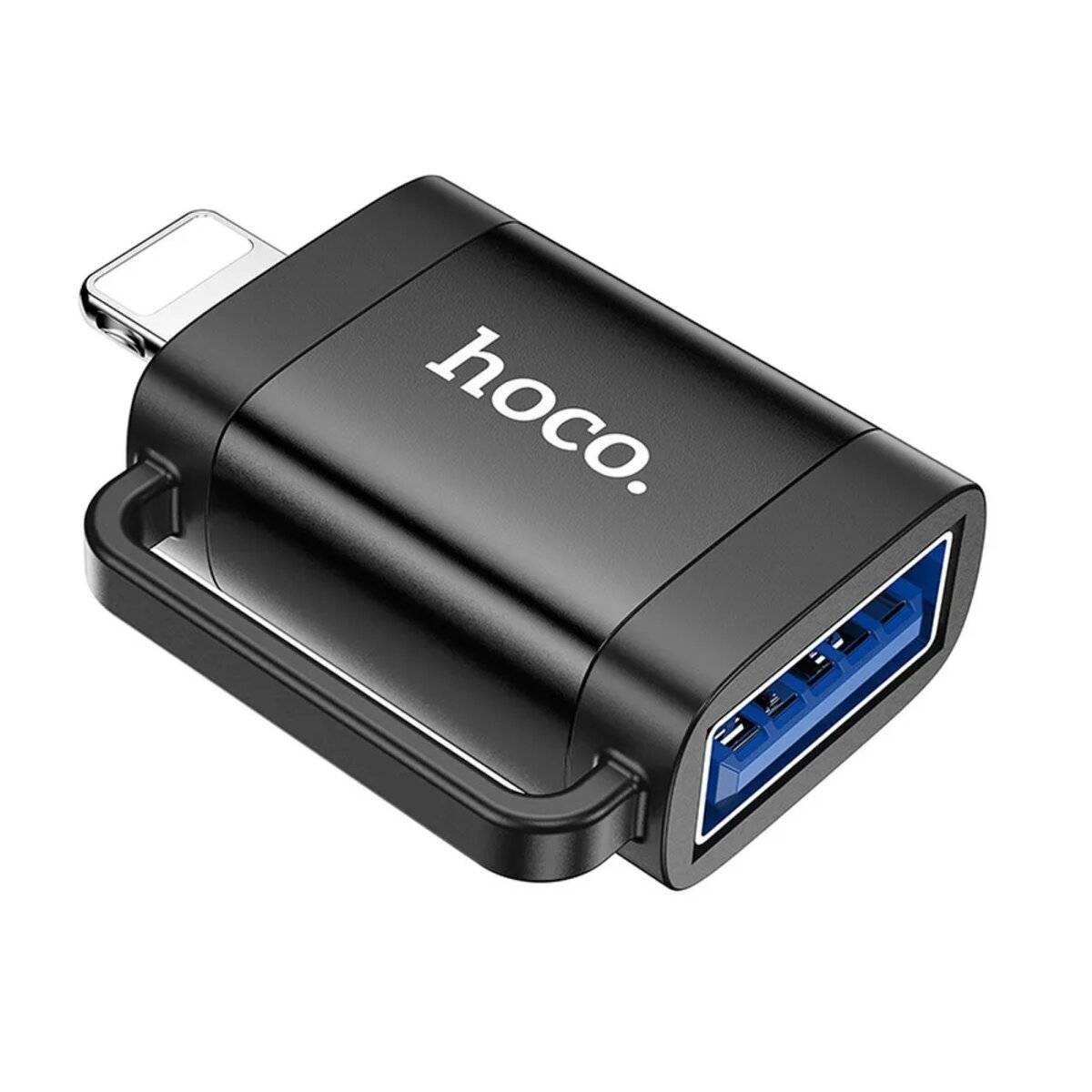 Adattatore HOCO OTG per iPhone (maschio) a USB-A (femmina) UA31A nero-0
