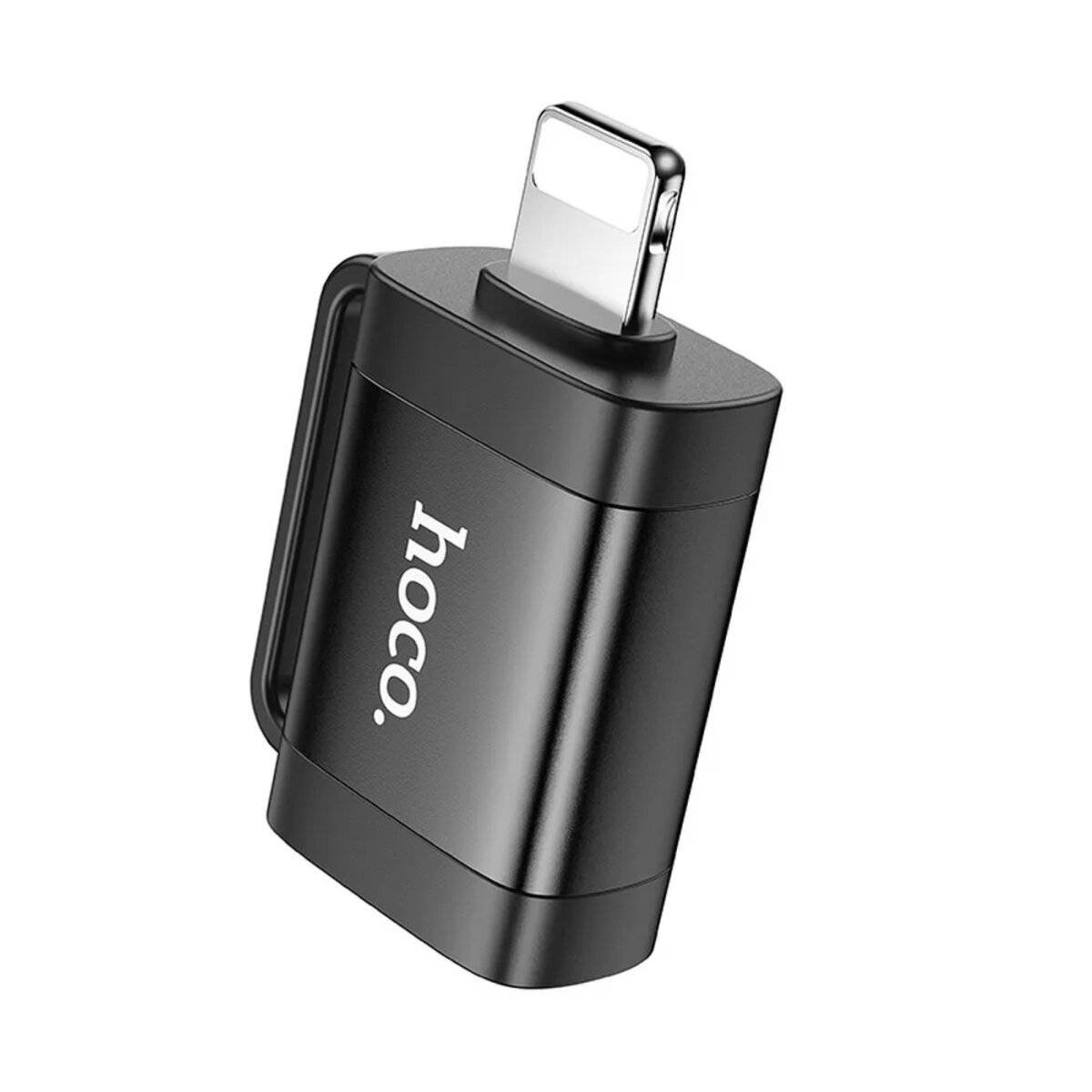 Adattatore HOCO OTG per iPhone (maschio) a USB-A (femmina) UA31A nero-1