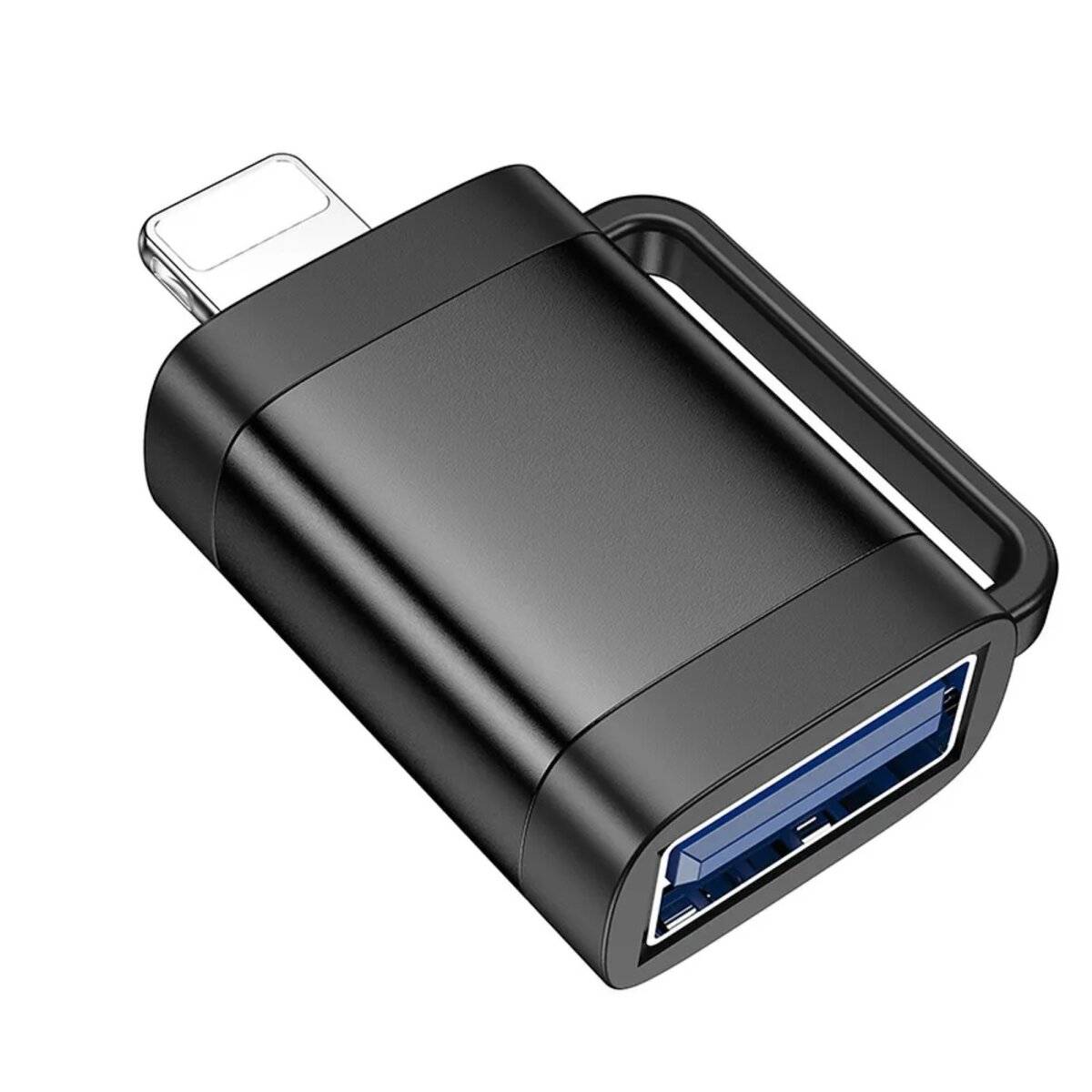 Adattatore HOCO OTG per iPhone (maschio) a USB-A (femmina) UA31A nero-2