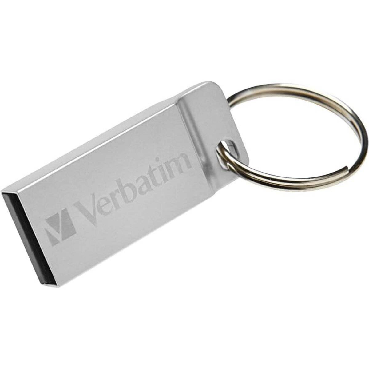 Memory stick Verbatim Chiavetta USB con tecnologia COB con custodia in metallo e portachiavi da 16 GB-0