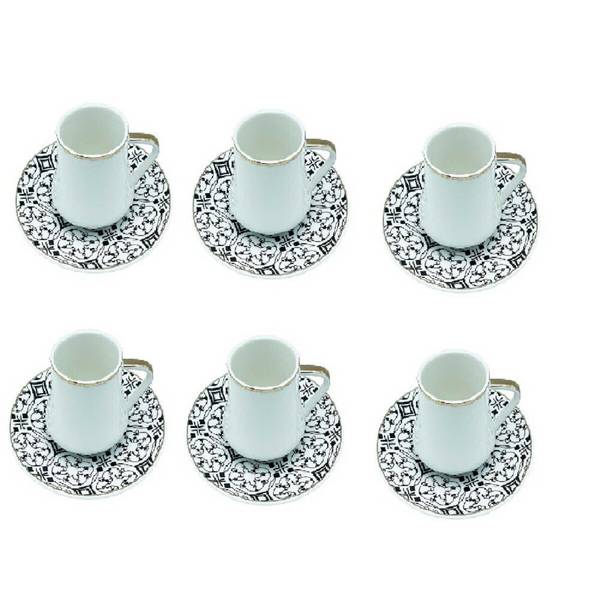 Pastore 12 pezzi Set Moka 90 ml – Servizio caffè per moka ed espresso bianco