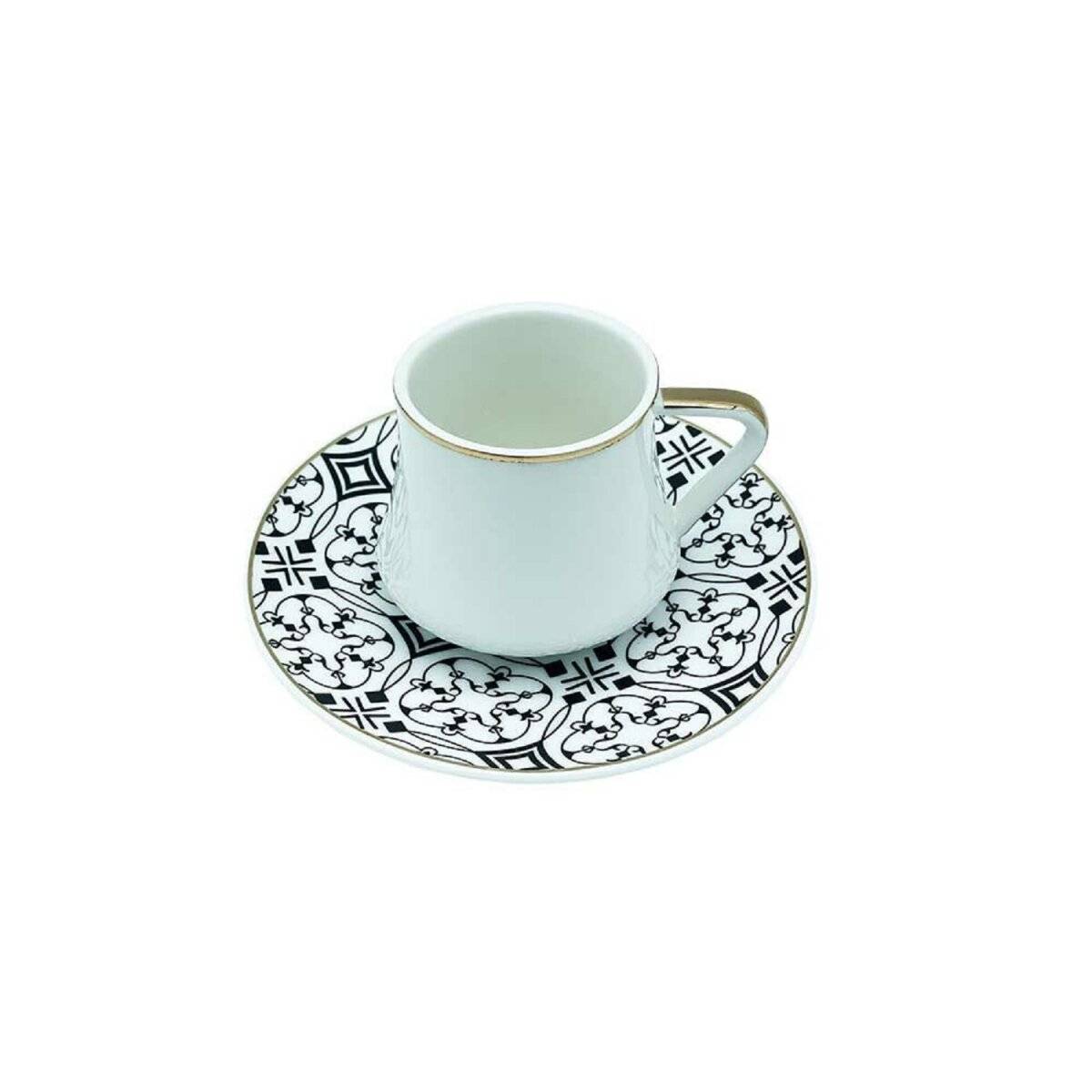 Pastore 12 pezzi Set Moka 90 ml – Servizio caffè per moka ed espresso bianco-1