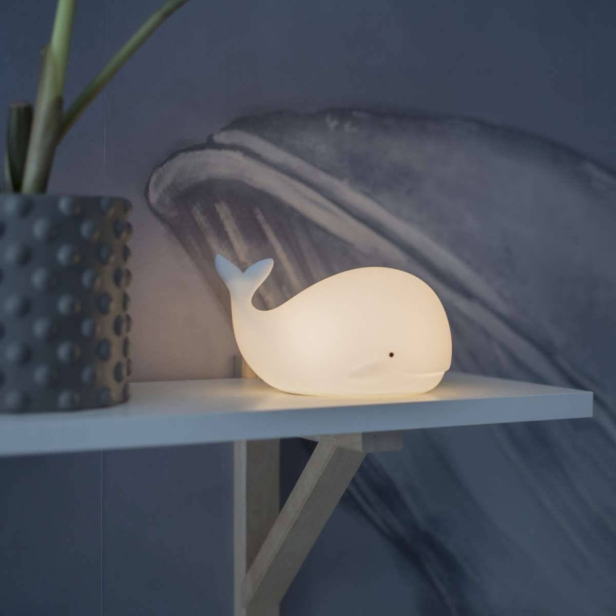 Elegante luce notturna con modalità di illuminazione versatili | Batteria ricaricabile | Cambio colore RGB | balena-3