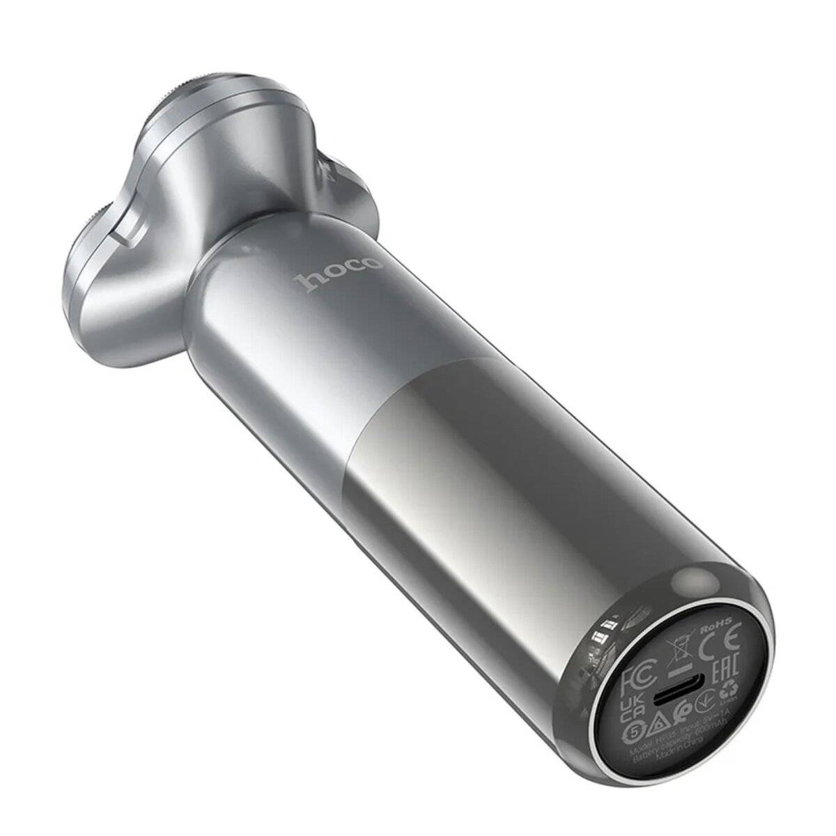 Rasoio a tre lame 600mAh con display digitale a LED IPX7 impermeabile grigio-1