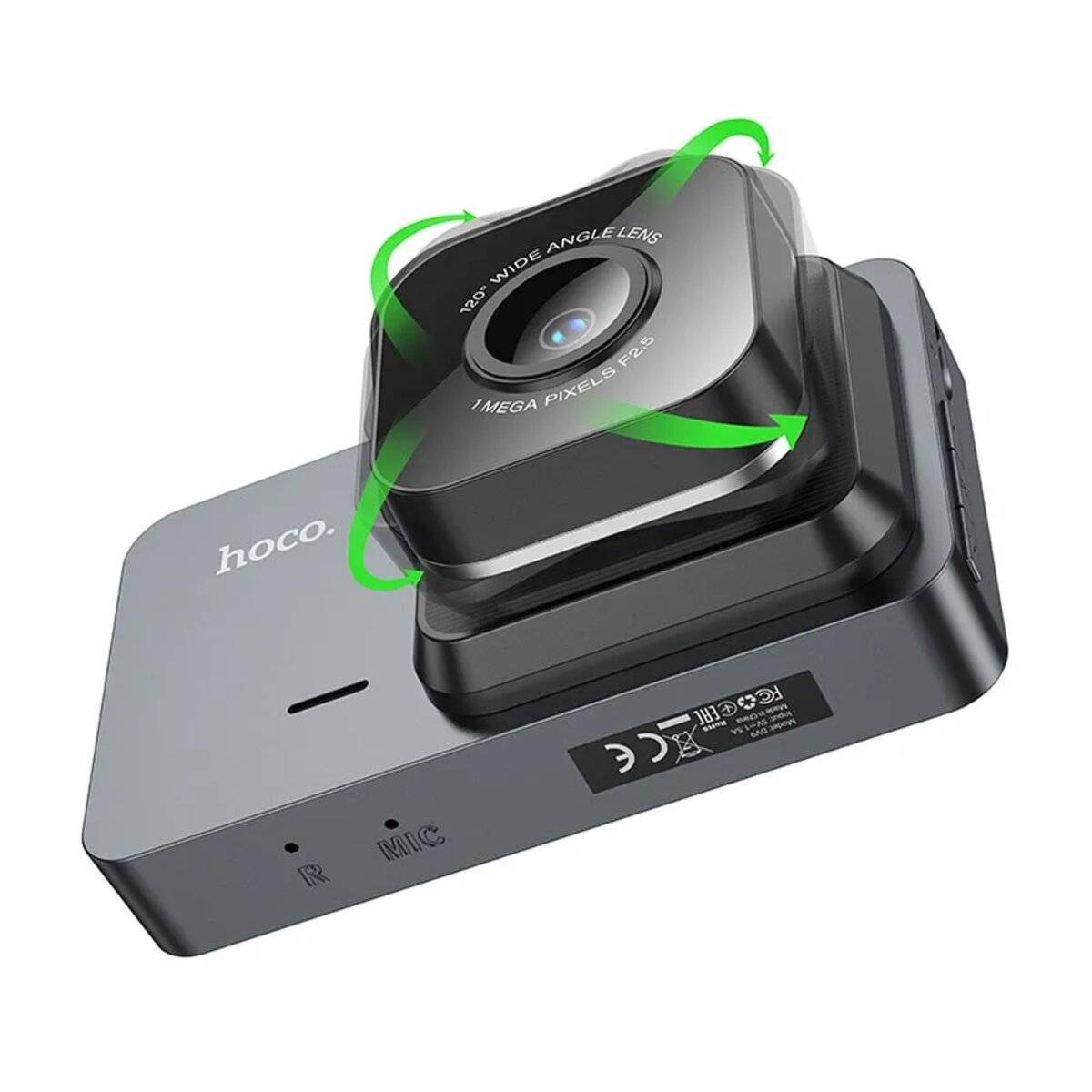 Telecamera per auto HOCO con display da 3 pollici 1280*720/30 fps DV9 grigio 200 mAh-3
