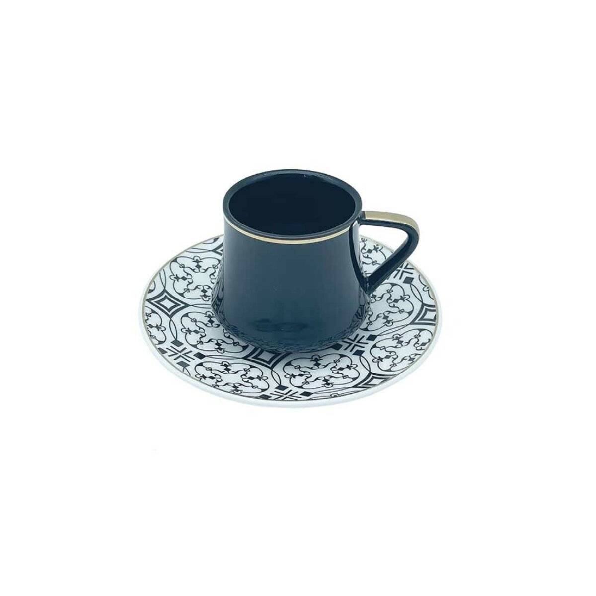 Pastore 12 pezzi Set Moka 90 ml – Servizio caffè per moka ed espresso nero-1