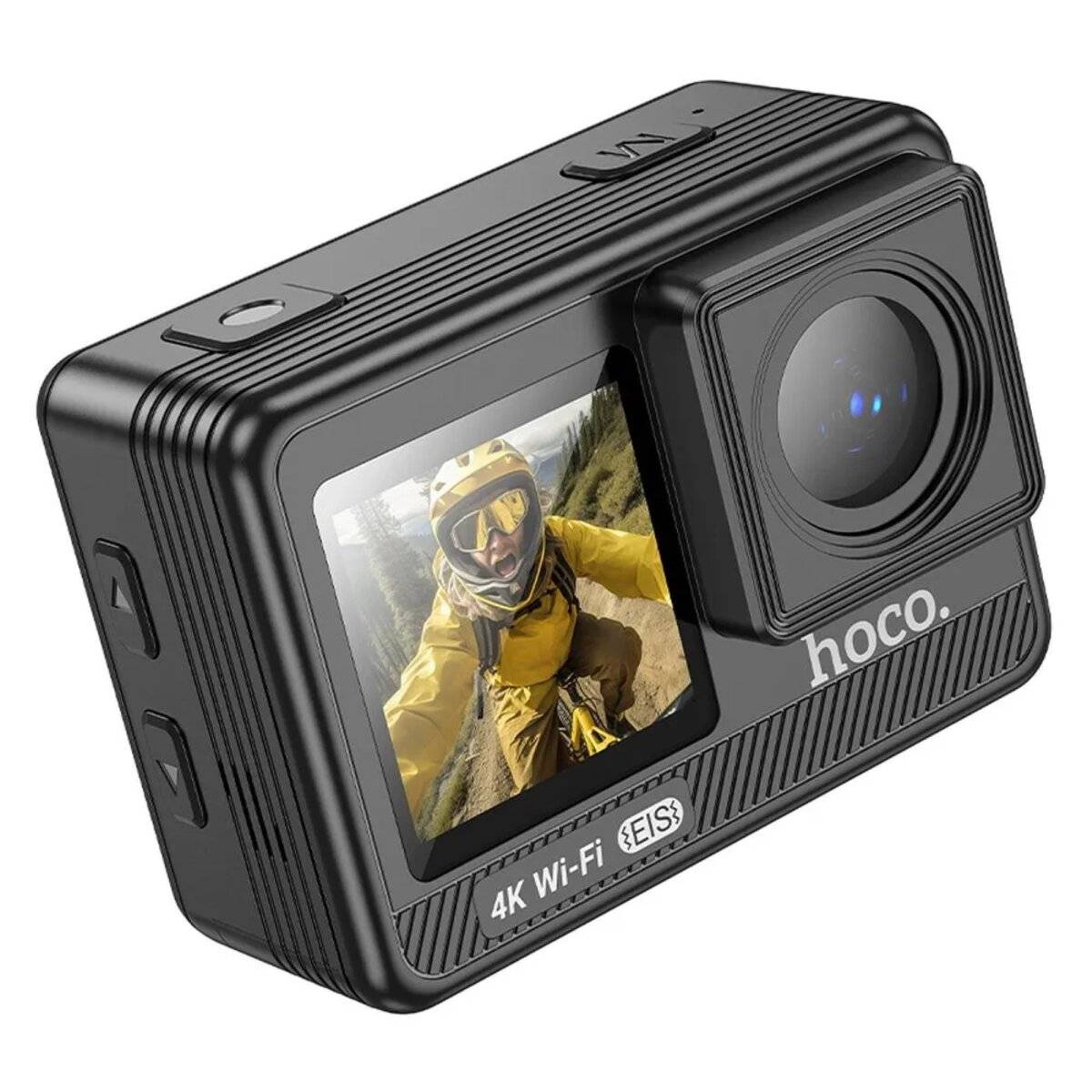Telecamera sportiva HOCO con due display IPS 4K anti-shake da 1,3" + 2" DV102 nero-2