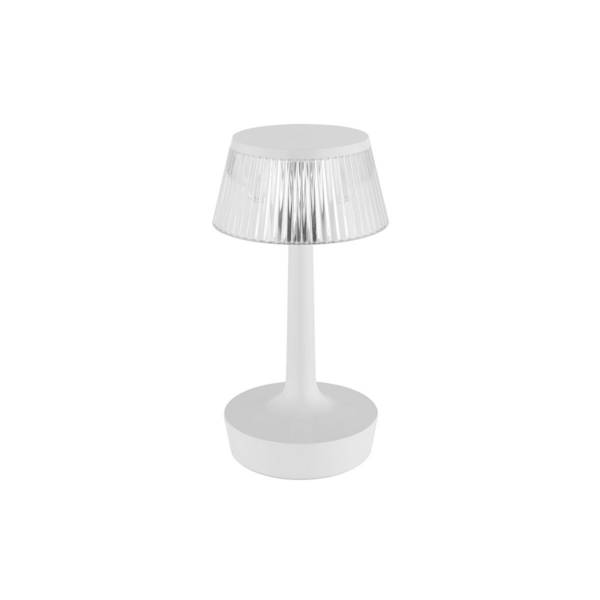 Lampada da tavolo paralume rotondo batteria bianco Illuminazione CCT versatile