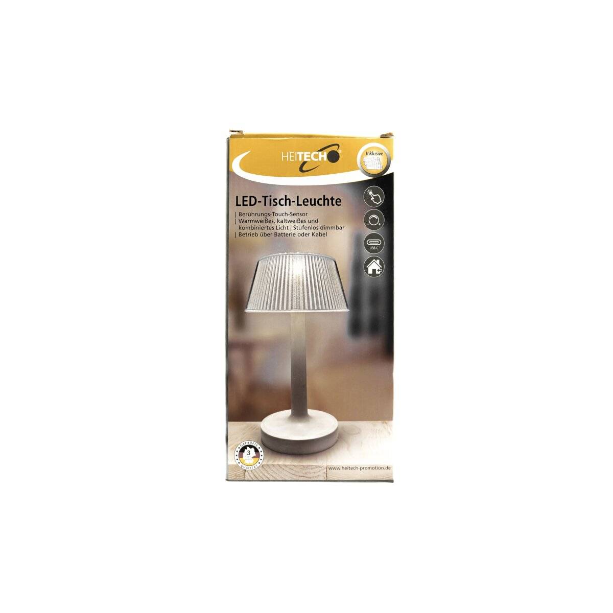 Lampada da tavolo paralume rotondo batteria bianco Illuminazione CCT versatile-2